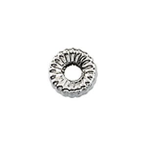 4mm Corrugated Roundel Spacer Bead