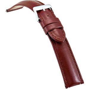 22mm Men's Regular Tan Select Polished Glove Leather Watch Strap