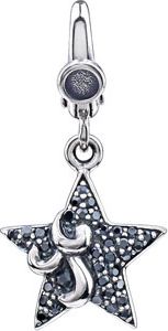 Black CZ Star Charm