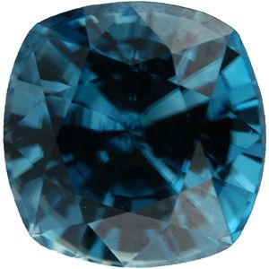 Antique Square Genuine Blue Zircon (Black Box)