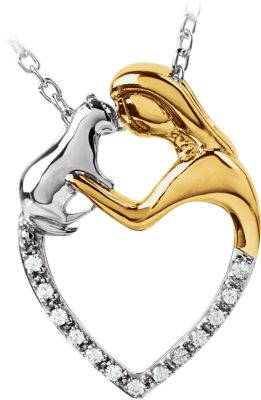 Tender Voices&reg; Cat Love Heart Necklace