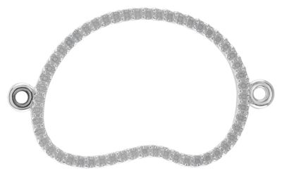 Open Silhouette Dangle Component with Jump Rings 