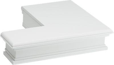 White Leatherette Corner Cut Showcase Platform