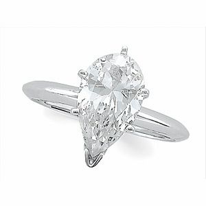 6-Prong V-End Pear Shape Solitaire Mounting