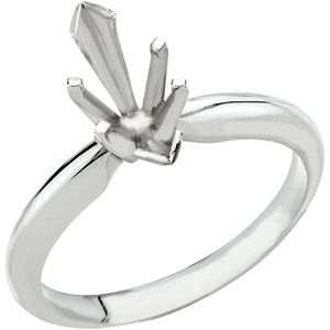 6-Prong V-End Marquise Heavy Shank Solitaire Mounting