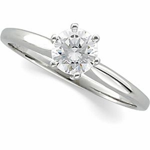 6-Prong Heavy-Shank Solitaire Mounting