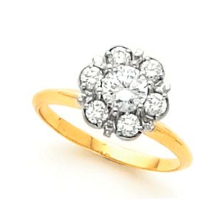 Seven Stone Cluster Style Engagement Mounting