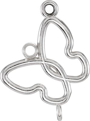 Butterfly Design Dangle Component with Jump Rings