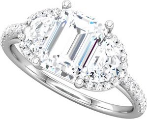 Semi-Mount Engagement Ring or Matching Band		