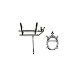 Lightweight Oval Earring with Accent & .030