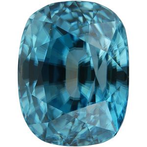 Antique Cushion Genuine Blue Zircon (Black Box)