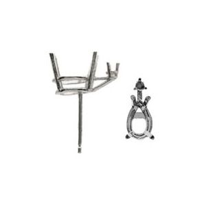 Lightweight Pear Earring with Accent & .030