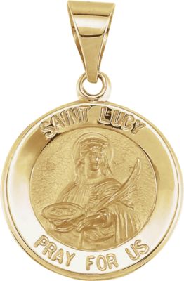 Hollow Round St. Lucy Medal