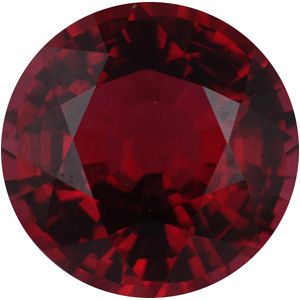 Round Genuine Red Spinel (Black Box)