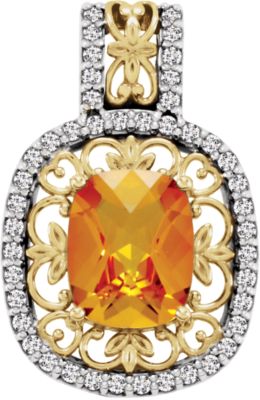 Vintage Style Pendant Mounting for Gemstone