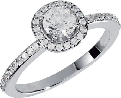 Halo-Style Engagement Ring Mounting