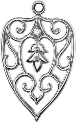 Decorative Dangle Component with Jump Ring for Round Stone