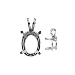 4 Prong  Pendant Mounting for Oval Center
