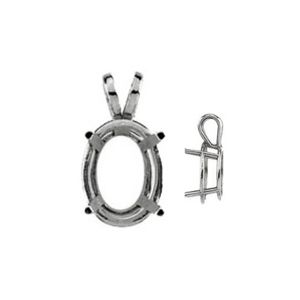 Oval 4-Prong Light Wire Basket Pendant