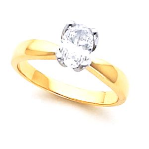 Oval Tulipset® Solitaire Ring Mounting
