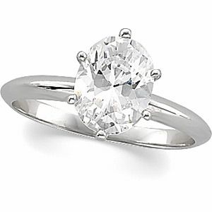 6-Prong Oval Solitaire Mounting