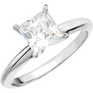 4-Prong Heavy Shank Princess Solitaire Mounting
