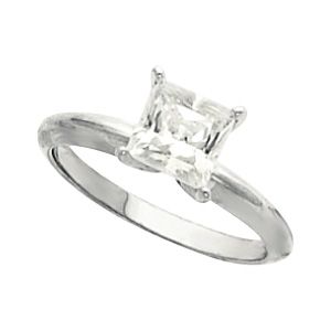 4-Prong Heavy Shank Princess Solitaire Mounting