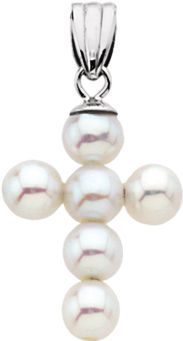 Freshwater Cultured Pearl Cross Pendant