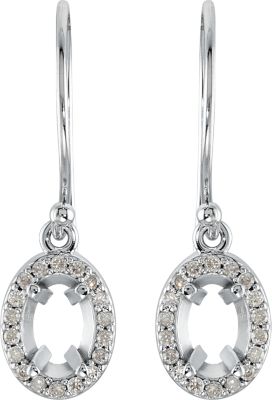 Halo Style Dangle Earrings 