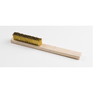 Brass Scratch Brush W/Wooden Handle