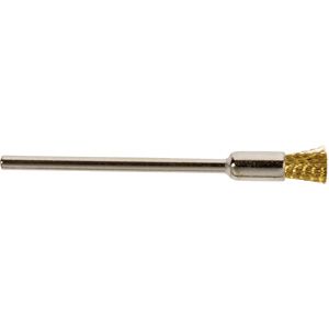 Mounted Brass Crimped End Wire Brushes - 1/4
