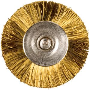 Mounted Brass Straight Wire Brushes - 3/4