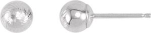 Diamond-Cut Ball Stud Earring