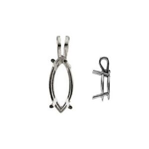 Wire Basket Pendant Mounting for Marquise Center