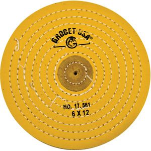 Yellow Treated Muslin Wheel Buff, 6
