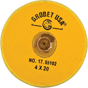 Yellow Muslin Buff with Leather Center 
