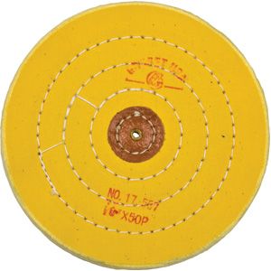 Yellow Muslin Buff with Leather Center 