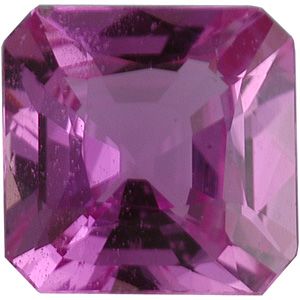 Modified Square Genuine Pink Sapphire (Black Box)
