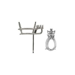 Lightweight Pear Earring with Trio Accent & .030