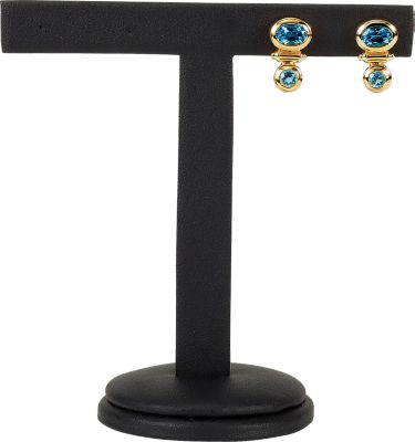 Black Leatherette Tall Earring Stand Display