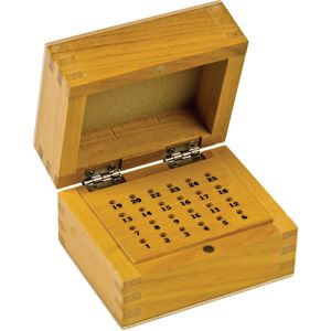 24 Hole Wooden Bur Box w/Lid