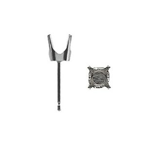 Lightweight 4-Prong Earring with .030