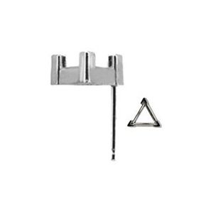 V-Prong Triangle Earring with .030