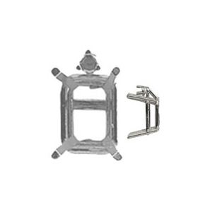 Emerald 4-Prong Wire Basket Setting with Accent