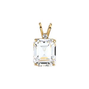 Pendant with Accent Mounting for Emerald/Octagon Center