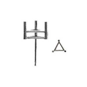 3-Prong Triangle Earring with .030
