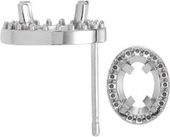 Halo Earring  for Oval Center