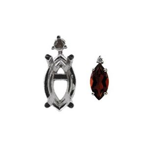 Marquise 4-Prong Wire Basket Setting with Accent