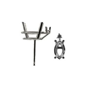 Lightweight Marquise Earring with Accent & .030