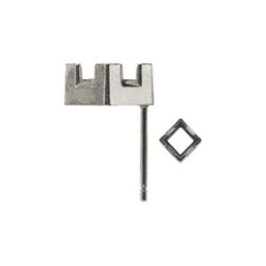 V-Prong Square / Princess Earring with .030